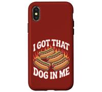 I Got That Dog In Me Flaming Hotdog Love Grill Grill Carcasa para iPhone X/XS