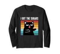 I Got The Sugar Joke Funny Diabetes Concientización Diabetes Gato Manga Larga