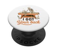 I Got Your Back Skeleton Massage Therapist Halloween Pun PopSockets PopGrip Adhesivo