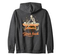 I Got Your Back Skeleton Massage Therapist Halloween Pun Sudadera con Capucha