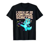I Grew Up On Continuar Retro Gaming Humor Videojuego Camiseta
