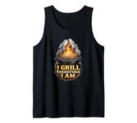 I Grill Therefore I Am Funny BBQ Grill Filosofía Camiseta sin Mangas