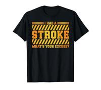 I Had A Stroke What's Your Excuse? Camiseta gráfica económica, Hombre, Negro, XL