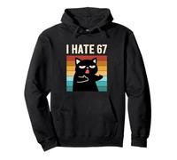 I Hate 67 Meme with Cat Anti 6 7 tee Funny Six Seven Slang Sudadera con Capucha