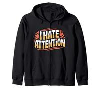 I Hate Attention Introvert Quiet Social Mood - Sudadera con Capucha