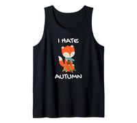 I Hate Autumn Odio El Otoño Divertido Zorro Camiseta sin Mangas