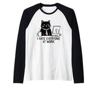 I Hate Everyone At Work Camiseta Manga Raglan