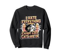 I Hate Everything Except Cats Cats Are Ok Pet Animals ---- Sudadera