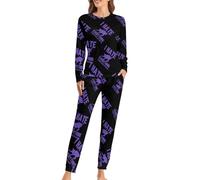 I Hate Everything Except Cats - Conjunto de pijama de manga larga para mujer con bolsillos, Estilo:, XS