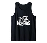 I Hate Mondays Funny Retro Groovy Tipografía de los años 70 Camiseta sin Mangas