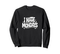 I Hate Mondays Funny Retro Groovy Tipografía de los años 70 Sudadera
