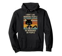 I Hate Morning People and Mornings and People Coffee Cat Sudadera con Capucha
