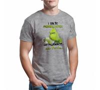 I Hate Morning People and Mornings and People Grinch Camiseta de Cuello Redondo para Hombre
