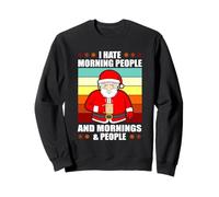 I Hate Morning People Santa Claus Café Divertido Santa Claus Sudadera