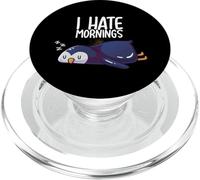 I Hate Mornings Sleeping Penguin Cute Sleep Nap Late Riser PopSockets PopGrip para MagSafe