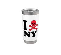I Hate New York Not Fan Mega City Cool Parodia Of I Heart NY Vaso térmico de acero inoxidable de doble pared