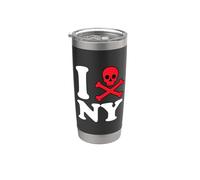 I Hate New York Not Fan Mega City Cool Parodia Of I Heart NY Vaso térmico de acero inoxidable de doble pared