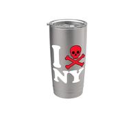 I Hate New York Not Fan Mega City Cool Parodia Of I Heart NY Vaso térmico de acero inoxidable de doble pared