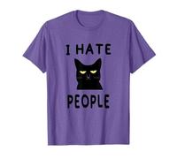 I Hate People Ew People - Regalo divertido para amantes de los gatos Camiseta