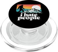 I Hate People! Funny Bigfoot Mountains Retro PopSockets PopGrip para MagSafe
