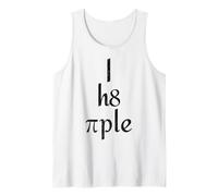 I Hate People Funny Pi Day Matemáticas Meme Sarcástico Camiseta sin Mangas