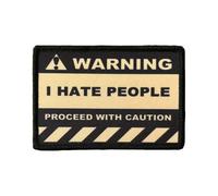 I HATE PEOPLE Parches Velcro Militar Divertido Parche para Coser para DIY Ropa Mochila Gear Hat Backpack Jackets