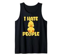 I Hate People Pato Gracioso Patito Lindo Camiseta sin Mangas
