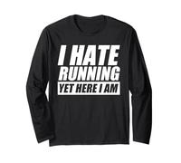I Hate Running Jogging Corredor Divertido Carrera Manga Larga
