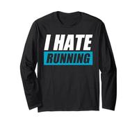 I Hate Running Jogging Corredor Divertido Carrera Manga Larga