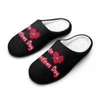 I Hate Valentine's Day - Pantuflas de franela para hombre, espuma viscoelástica, suaves, cálidas, estampadas, Estilo 31, 47/48 EU