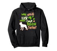I Have A Boston Terrier Dog Lucky Shamrock St Patricks Sudadera con Capucha