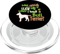 I Have A Bull Terrier Dog Charm Shamrock St Patricks Day PopSockets PopGrip para MagSafe