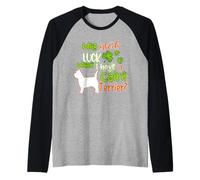 I Have A Cairn Terrier Dog Lucky Funny St Patricks Day Camiseta Manga Raglan
