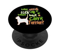 I Have A Cairn Terrier Dog Lucky Funny St Patricks Day PopSockets PopGrip Adhesivo