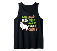 I Have A Collie Dog Lucky Charm Shamrock St Patricks Day Camiseta sin Mangas