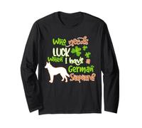I Have A German Shepherd Dog Lucky Funny St Patricks Day Manga Larga