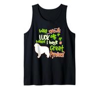 I Have A Great Pyrenees Dog Lucky Funny St Patricks Day Camiseta sin Mangas