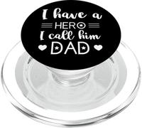 I Have A Hero and I Call Him Dad Daddy Regalo del Día del Padre Niño PopSockets PopGrip para MagSafe