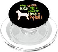 I Have A Pit Bull Dog Lucky Funny St Patricks Day PopSockets PopGrip para MagSafe