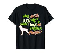 I Have An English Mastiff Dog Lucky Shamrock St Patricks Day Camiseta