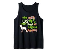 I Have An English Mastiff Dog Lucky Shamrock St Patricks Day Camiseta sin Mangas
