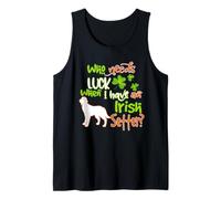 I Have An Irish Setter Dog Lucky Shamrock St Patricks Day Camiseta sin Mangas