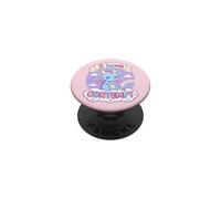 I Have Contempt Cute Kawaii Dragon Sarcástico Mood Art Rosa PopSockets PopGrip Adhesivo