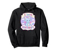I Have Contempt Cute Kawaii Dragon Sarcástico Mood Art Rosa Sudadera con Capucha