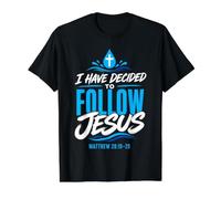I Have Decided Christian to Follow Jesus Baptism Faith Camiseta gráfica económica, Hombre, Negro, XL
