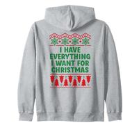 I Have Everything I Want for Christmas Funny Couples Pajamas Sudadera con Capucha