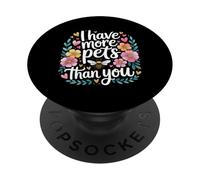 I Have More Pets Than You Chistes de Miel de Apicultor |- PopSockets PopGrip Adhesivo