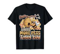 I Have More Pets Than You Chistes de Miel de Apicultura - Camiseta