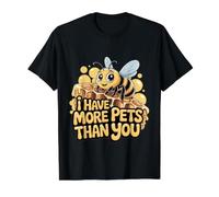 I Have More Pets Than You Chistes de Miel de Apicultura - Camiseta gráfica económica, Hombre, Negro, S