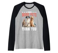 I Have More Pets Than You Chistes de Miel de Apicultura Camiseta Manga Raglan